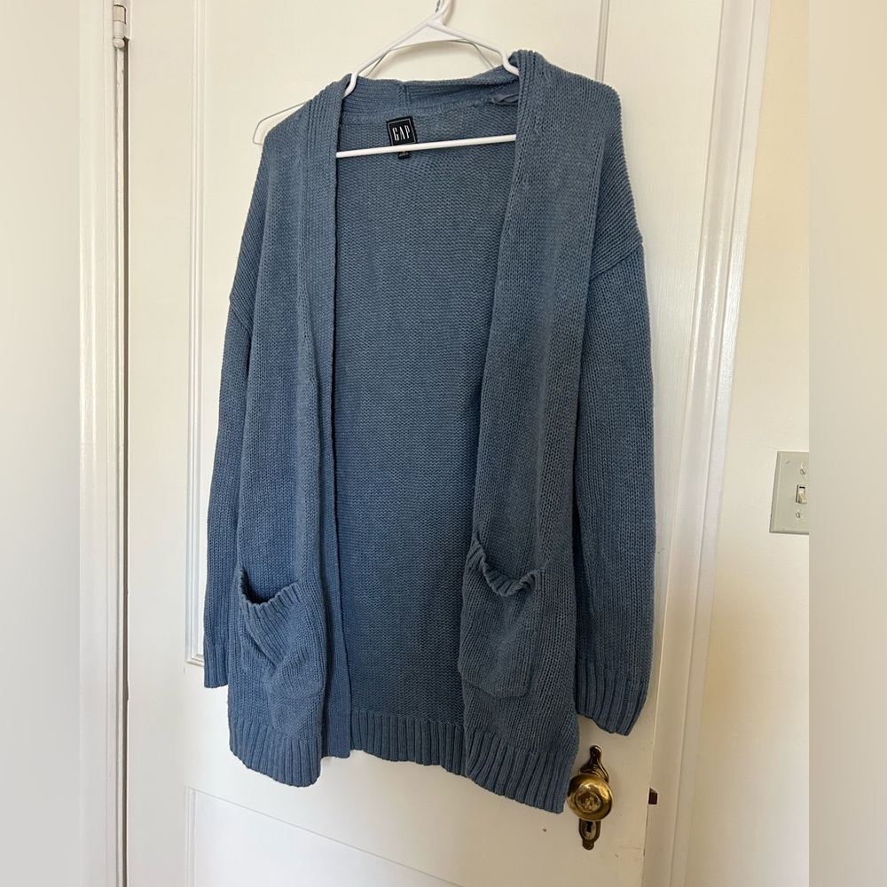 Blue Knit Gap Cardigan 🧶
